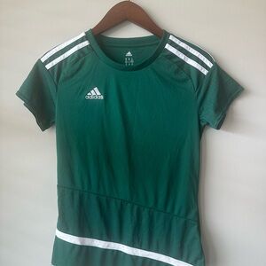 Adidas Green and White Performance Jersey